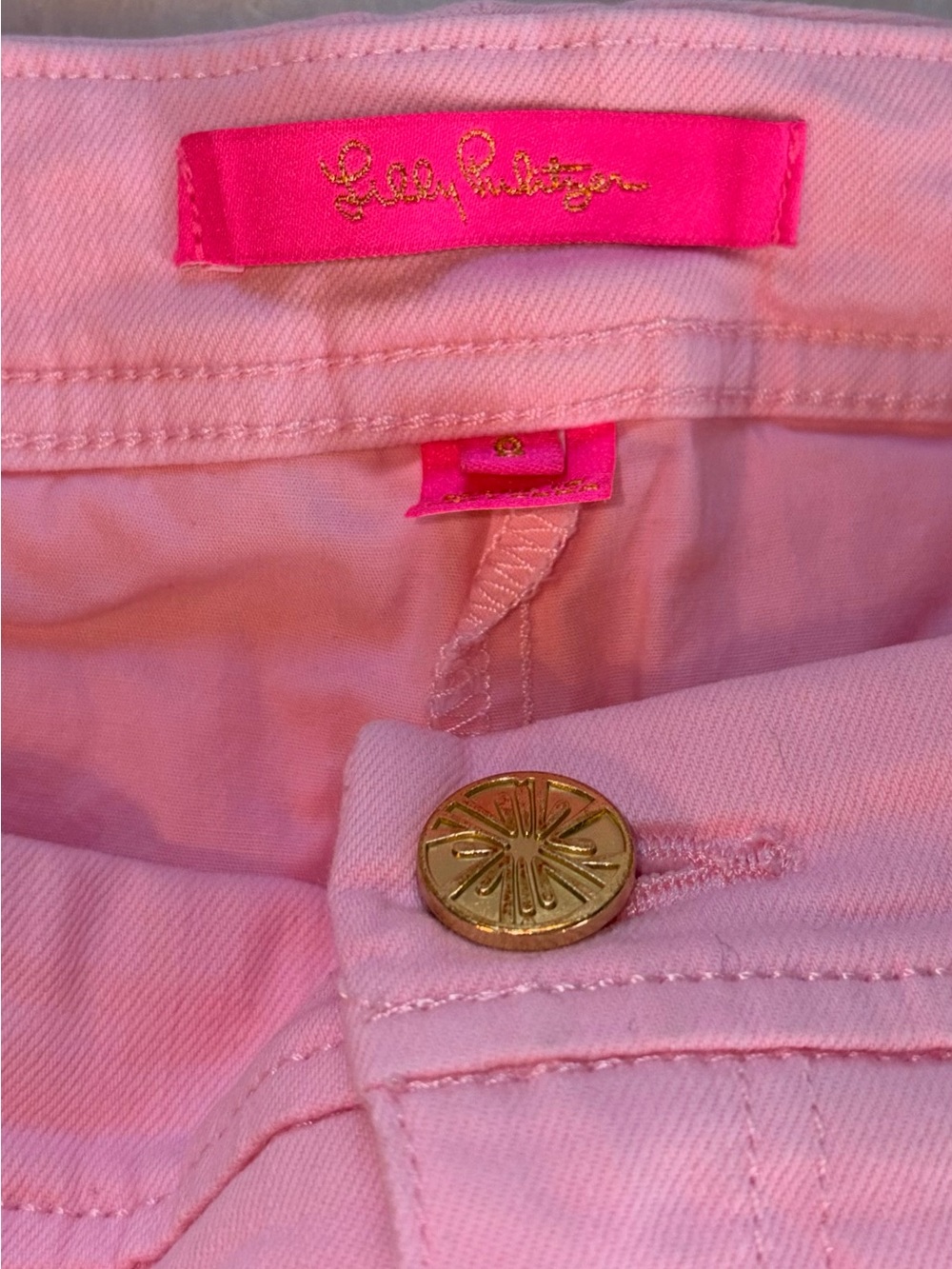 Lilly Pulitzer Colette Denim Skort Sz 8 - Picture 3 of 9